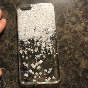 White SnowFlake Design Iphone Case
